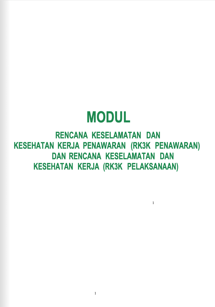 Rencana RK3K Keselamatan dan RK3K Pelaksanaan